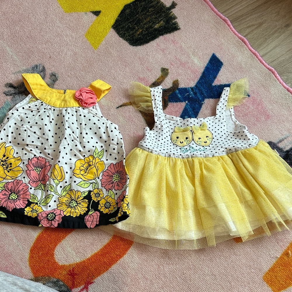 Penelope Mack Yellow and Black Kids Dresses